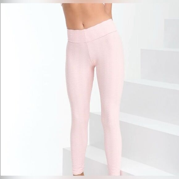 Booty by Brabants Pink Textured Leggings - Picture 1 of 8